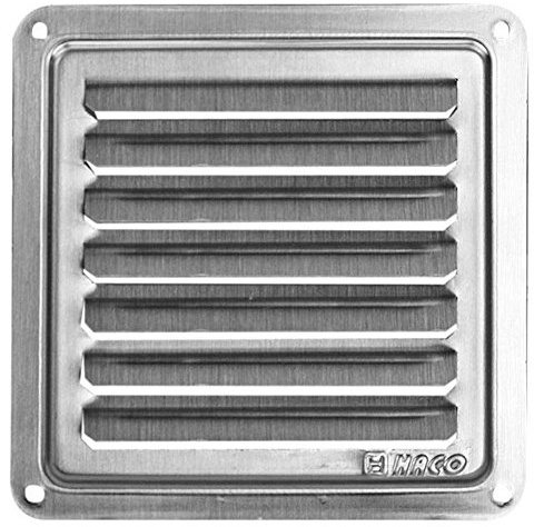 - SL - Edelstahl Lüftungsgitter - 105 x 105 mm - Abluftgitter - Schlitz-Gitter - La...