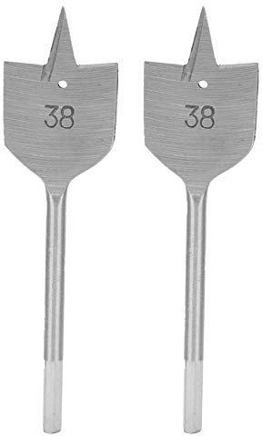 Broca plana para madera de 38 mm, broca, broca para taladro de pala, para 2 piezas Broca plana para madera Broca plana Herramienta de perforación 38 mm Acero con alto contenido de carbono