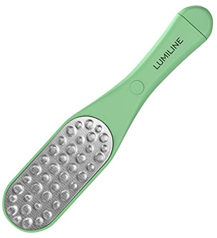 LumiLine Fußfeile Fuß Hornhautraspel Laser - Hornhautentferner mit ergonomischem rutschfestem Griff - Feile Fußraspel für Pediküre und Fußpflege Hornhauthobel