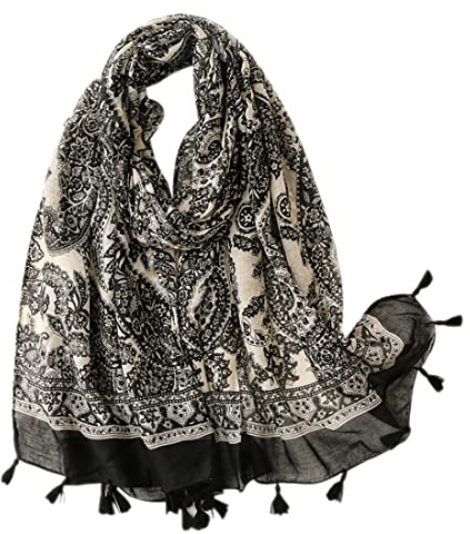FAIRYGATE Damen Schal Halstücher für Frauen Kopftuch Umschlagtuch Viskose Schals Tuch Stola Stolen Wrap Shawl Halstuch 0001