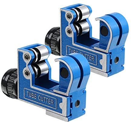2 Pcs Mini Steel Tube Cutter Tool, Mini Tubing Cutter Pipe Cutter Tube Cutter Tool of Diameter from 1/8 to 1-1/8 Inch (3-28 Mm), Tube Pipe Cutter for Copper Brass Aluminum, Thin Stainless Steel Tube