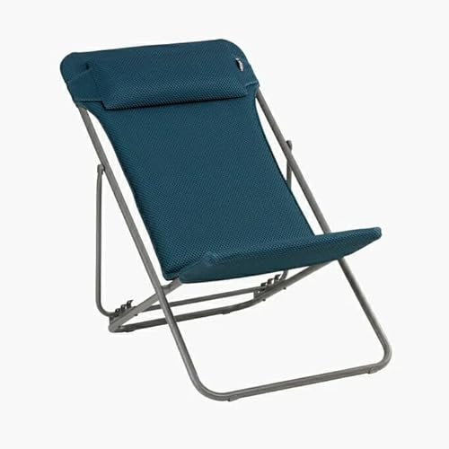 Lafuma MOBILIER - Gepolsterter Klapp-Liegestuhl mit Kopfkissen - Maxi Transat + - BeComfort® - Grün Olive LFM5175_9548-5 Jahre Garantie