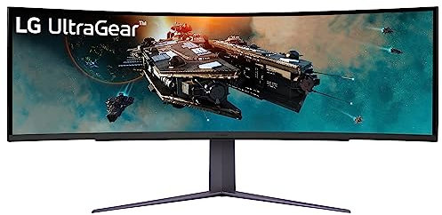 LG UltraGear Curved Gaming Monitor 49GR85DC, 49 inch, 1440p, 240Hz, 1ms GtG, VA Display, HDR 10, AMD FreeSync compatible, Smart Energy Saving, Displayport, HDMI