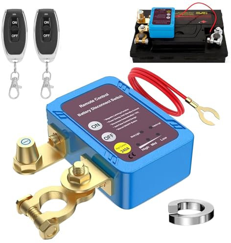 12 V 240 A Fern-Ausschalter für Auto, Batterietrennschalter, automatische Abschaltung, Batterie-Isolatorschalter mit 2 Fernbedienungen
