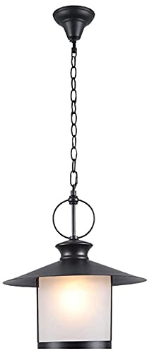 E27 américain rétro extérieur étanche couloir suspension suspension luminaire noir galerie pavillon parc lustre avec verre givré jardin balcon terrasse luminaire suspension Full of stars