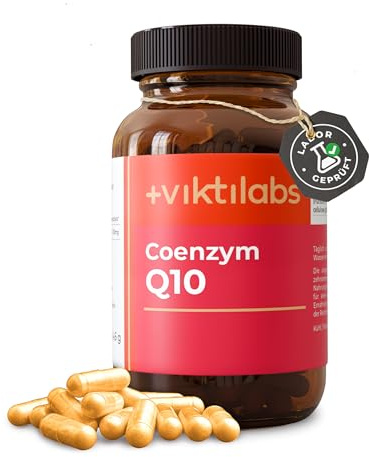 Coenzym Q10 Kapseln mit Ubichinon - hochdosiert - gewonnen durch pflanzliche Fermentation - 60 vegane - ohne Zusatzstoffe