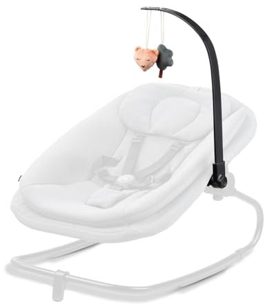 hauck Spielbogen für Highchair Bouncer Babywippe (nicht mit anderen Modellen kompatibel), mit Quietsch und Rassel Effekt, Verstellbarer Winkel, Einfache Befestigung an der Wippe (Bear)