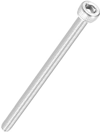 Kozelo 50 Stück Zylinderschrauben mit Innensechskant - [M3-0,5 x 55mm] 304 Edelstahl Vollgewinde Allen Innensechskant Antrieb für Elektromotor 3D-Druck Lüfter Motorenaustausch, Silber