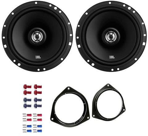 JBL Stage1 621F Lautsprecher mit Einbauset passend für Toyota Corolla E12 2002-2007 Türen vorne 350W 165mm 2 Wege Koax