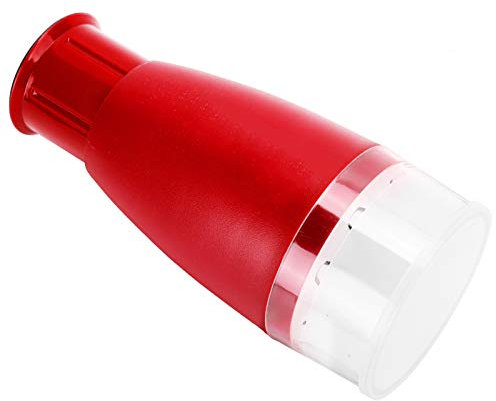 2 Uds Picadora Manual de Plástico + Caja Cortadora de Acero Inoxidable Prensa Picadora de Ajo Picadora de Jengibre y Ajo para Cebollas, Prensas de Ajo (rojo)