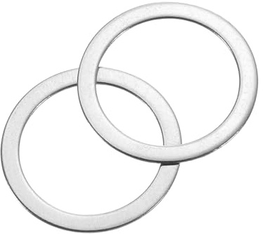 sourcing map Flache Unterlegscheiben aus 304 Edelstahl, M16 x 22 x 0,5 mm, ultradünne flache Abstandshalter, flache Ringverschlüsse für Schrauben, elektronische Reparatur, Automobil, mechanische