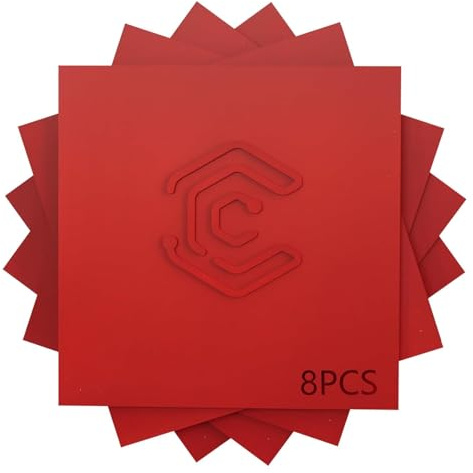 Creatorally Tablero de Madera Contrachapada Rojo Doble Cara 30 x 30 cm x 3 mm para Corte Láser y Grabado, Madera de Tilo para Manualidades y Decoración