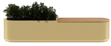 Stainless Steel Outdoor Bench with Planter Box - Seating & Flower Bed for Parks, Gardens, Terraces, Shopping Malls - Stylish Iron Planter Partition & Garden Furniture