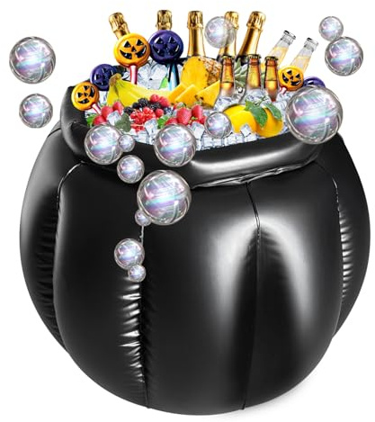 Goping Large Inflatable Halloween Ice Bucket for Parties, Travel & Beverage Chilling Portable Ice Barrel for Outdoor Gatherings and Décor