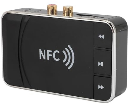 Acouto NFC Enabled Receiver Desktop 3.5mm 5.0 Adapter for Home Stereo System Sound and Receive Upgrade Mode NFC ReceiverNFC AdapterNFC AdapterBluetooth Receiver AdapterBluetooth Adapter