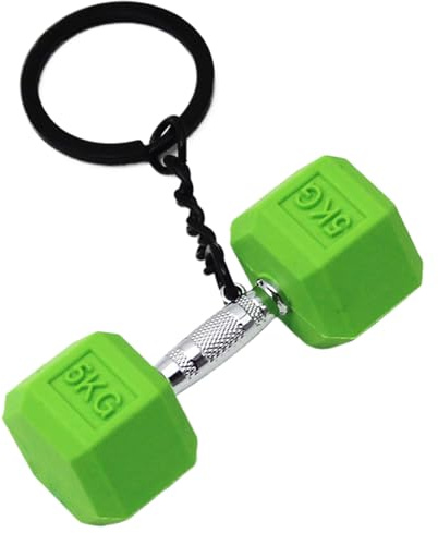 Hantel nyckelring - fint hantverk, hantelberlock, bärbar dekorativ nyckelring hantel | rolig gymnyckelkedja, fitnessentusiast tillbehör, mångsidig ryggsäcksdekor för handväska, Gräsgrön, Refer to