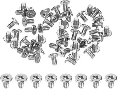 M METERXITY 100-Pack Viti A Testa Piatta M3x5mm Acciaio Inossidabile 304 | Elementi Di Fissaggio A Croce, Per Macchinari/Attrezzature, Phillips