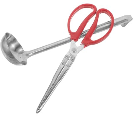 Amosfun equipo de hoguera herramientas de jardín herramientas de manipulación de troncos al aire libre Pala de jardín pinzas para troncos pala para fogatas Silver