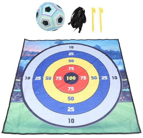 CUOFYUNL Set di Tappetini da Gioco di Calcio per Interni Gioco di Lancio del Bersaglio Gioco di Lancio della Porta di Calcio con Pallone da Calcio per Bambini dai 3 Anni in su e