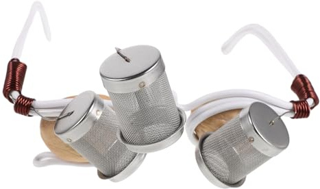 Healeved Gafas de Moxibustión con Tres Tubos para Terapia de Ojos Estructura de Nogal para Relajación y Bienestar Ocular Eficaz