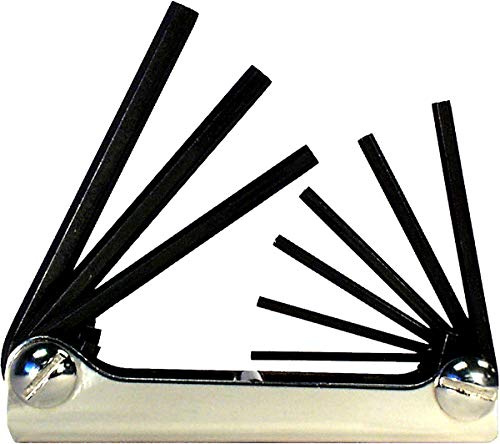 Eklind 20919 Llave Allen plegable con mango de acero - Juego de 9 piezas SAE pulgadas tamaños 5/64-1/4