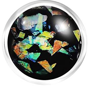 Andante Glitzer CHUNK Click-Button Druckknopf (Schwarz) für Chunk-Armbänder, Chunk-Ringe und andere Chunk-Accessoires