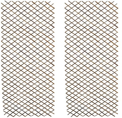 Selections Expanding Willow Trellis for Climbing Garden Plants (90cm wide) - Pack of 2