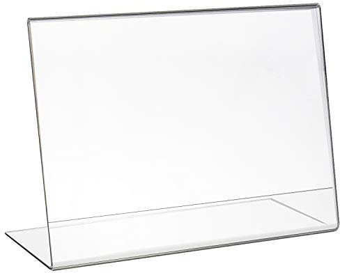 HMF 46933 Espositore da Tavolo inclinato in Acrilico | DIN A5 Orizzontale | Trasparente
