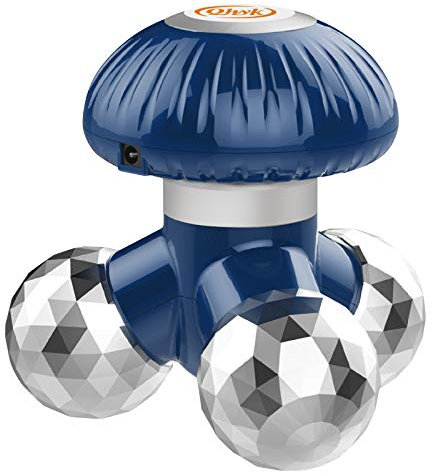 Handheld Tragbares Vibrations Massagegerät, Elektrische Handmassagegeräte Stromversorgung über Batterie oder USB Power, Mini-Massagegerät für Selbstmassage Entspannung oder Muskelverspannungen(blau)