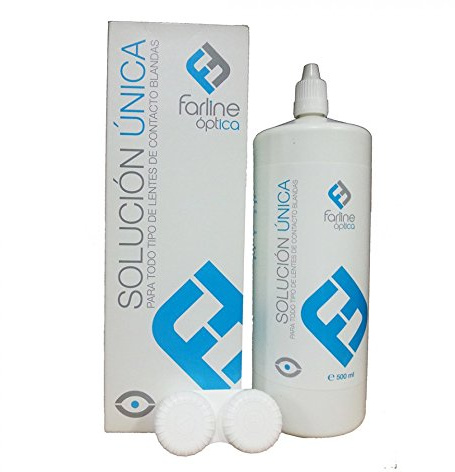 SOLUCION UNICA LENTES CONTACTO CON HIALURONATO SODICO 500 ML FARLINE OPTICA AH