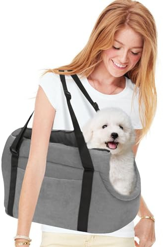 PETCUTE Trasportino Cane e Gatti Borsa per Cane Borsa da Trasporto per Cani traspirante Borsa da Viaggio per Animali Domestici