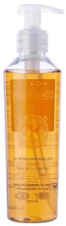 GYADA COSMETICS, Micellar Anti-Aging Reinigungsgel Gesichtsreiniger, geeignet für trockene und reife Haut, Make-up-Entferner für Make-up, nicht wasserdicht, mit Aloe Vera, 200 ml, 1, 1
