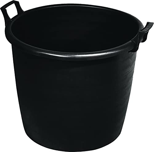 VERDELOOK | Vaso Mastello Multiuso in PVC, Capacità 155 litri, Nero, per Vivaio, Orto, Giardino, edilizia, Raccolta Uva, Secchio