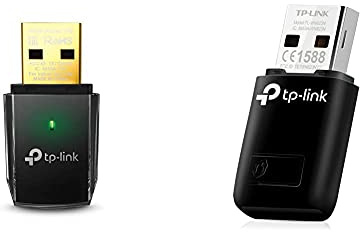 TP-Link Archer T2U Clé WiFi AC 600 Mbps, adaptateur USB wifi, dongle wifi & Clé WiFi Puissante N300 Mbps, mini adaptateur USB wifi, dongle wifi, Bouton WPS, compatible avec Windows 10/8.1/8/7/XP, Noir