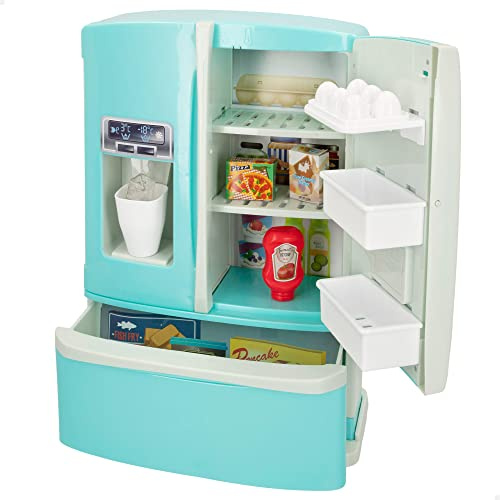 COLORBABY Play - Frigorifero giocattolo con suono, Frigorifero Giocattoli, Utensili da cucina, Accessori da cucina, Giocattoli per bambini, Elettrodomestici giocattolo (46902)