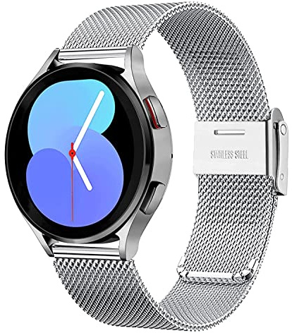 VELULYX Metallarmband für Samsung Galaxy Watch 7/FE/6/5/4 40mm 44mm, 20 mm Edelstahlarmband für Galaxy Watch 6 Classic/4 Classic/Watch 5 Pro/Watch 3 41mm/Active 2/Active 40MM/Galaxy Watch 42mm