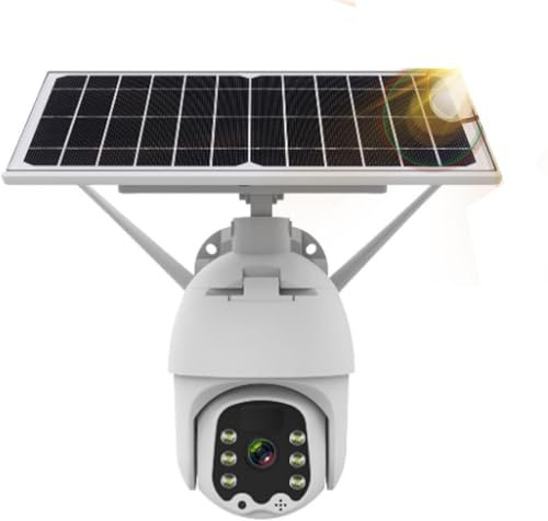 DISCORAMA TELECAMERA IP SOLARE 4G SIM, TELECAMERA VIDEO SORVEGLIANZA DA ESTERNO, VIDEOCAMERA CON PANNELLO SOLARE WIFI HD VIDEOSORVEGLIANZA MOTORIZZATA 2MP 1080P IP67