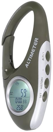 Baromètre Altimètre Numérique LCD avec Boussole et Thermomètre, ABS, pour Escalade Camping Sports de Plein Air, Pile CR2032