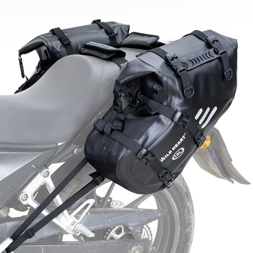 WILD Heart Motorrad-Satteltaschen, wasserdicht, 36 l (18 L x 2), Seitentasche für Gepäckzubehör für den Kofferraum (18 L x 2, TPU)