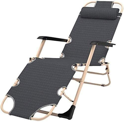 FMHCTN Liegende Gartenstühle, Verstellbarer Liegestuhl, Sommergarten, Terrasse, Outdoor-Lounge-Stuhl, Klappbank mit Kissen, Stuhl, Sitzsack, Belastung 200 kg, Null-Stühle