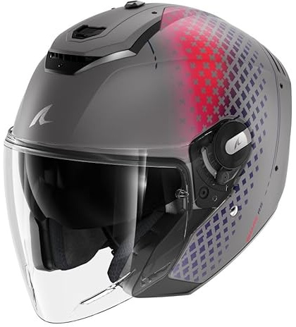SHARK, Jet-Motorradhelm RS JET STRIDE Mat Silver Violet Blue SVB, L