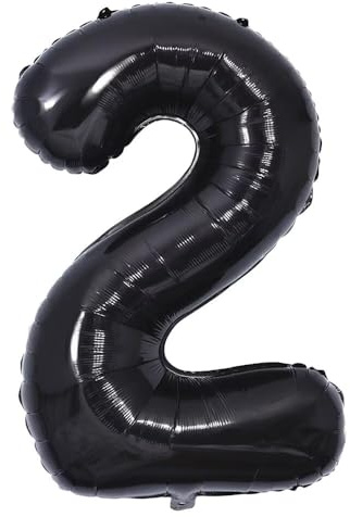 Svart ballong 2 siffror, 0 till 90 ballong för fest, suppport helium 40 tum