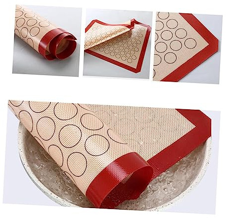 Ciieeo Non-Stick Silicone Baking Mat Macaron Design Reusable Bake Liner for Bread Cookies Pastries
