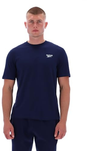 Reebok Cody Small Logo Crew Neck SS tee Shirt, Vector Navy, L