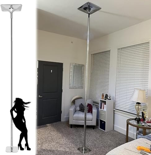 Palo Pole Dance Professionale Palo da Ballo Pole Dance in Acciaio Portatile rimovibile Kit asta da ballo da 45 mm, Polo spogliarellista per moquette/pavimenti in legno, Capacità di peso 500 libbre Por