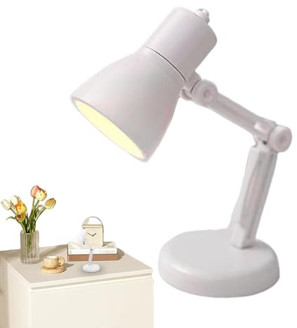 Desk Lamp - Tiny Light Battery Powered | Compact Cargo LED with Touch Sensor, Soft Glow Table Lamp for Study Desks, Reading Corners, Night Tables and Table Lamps