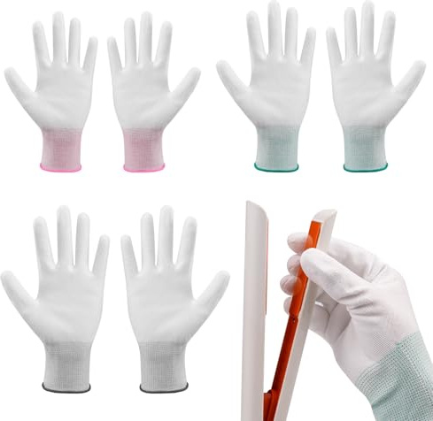 3 Pairs of Heat Resistant Gloves, Professional Heat Gloves for Hair Styling with Silicone Fingers, Heat Protection Gloves for Hair Styling