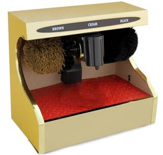 Macchina Lustrascarpe Elettrica Piccola Macchina Lustrascarpe Elettrica Automatica Può Essere Utilizzato Come Panca per Cambiare Le Scarpe, for Uso Familiare, Alberghiero(Gold)