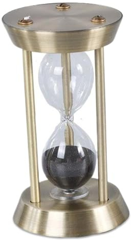 Sandtimer, 10 Minuten Sanduhr, 4, 7 x 2, 7 Zoll Gold -Sandglas -Timer mit schwarzem Sand, stille Exquisite und Dekoration für Zuhause, Restaurant, Hotel