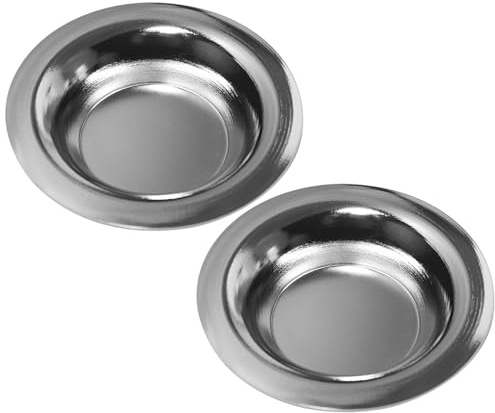 Wax Warmer Replacement Dish, 2PCS 3.4x0.7 Inch Iron Candle Warmer Plate, Flat Bottom Glass Oil Burner for Electric Lamps Oil and Tart Warmers.